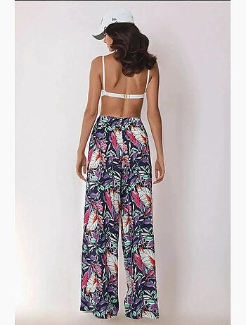 Pantaloni a gamba larga stampati con coulisse hiccup