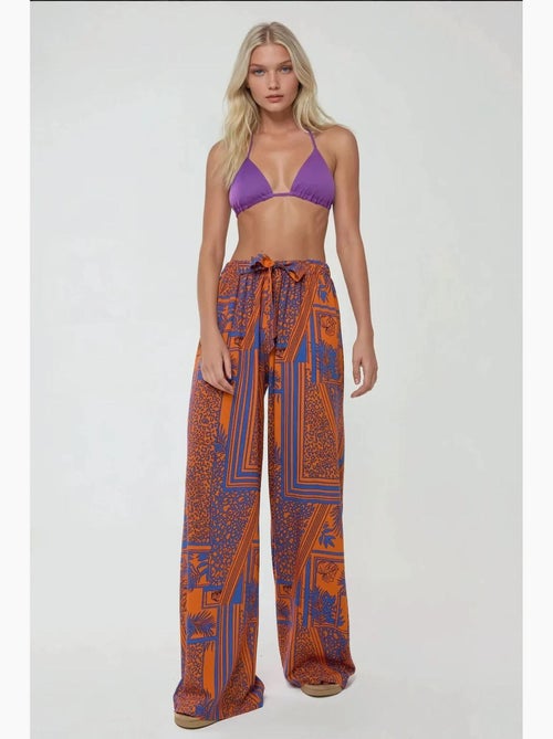 Pantaloni a gamba larga stampati con coulisse hiccup - Kiabi Pantaloni a gamba larga stampati con coulisse hiccup - Kiabi