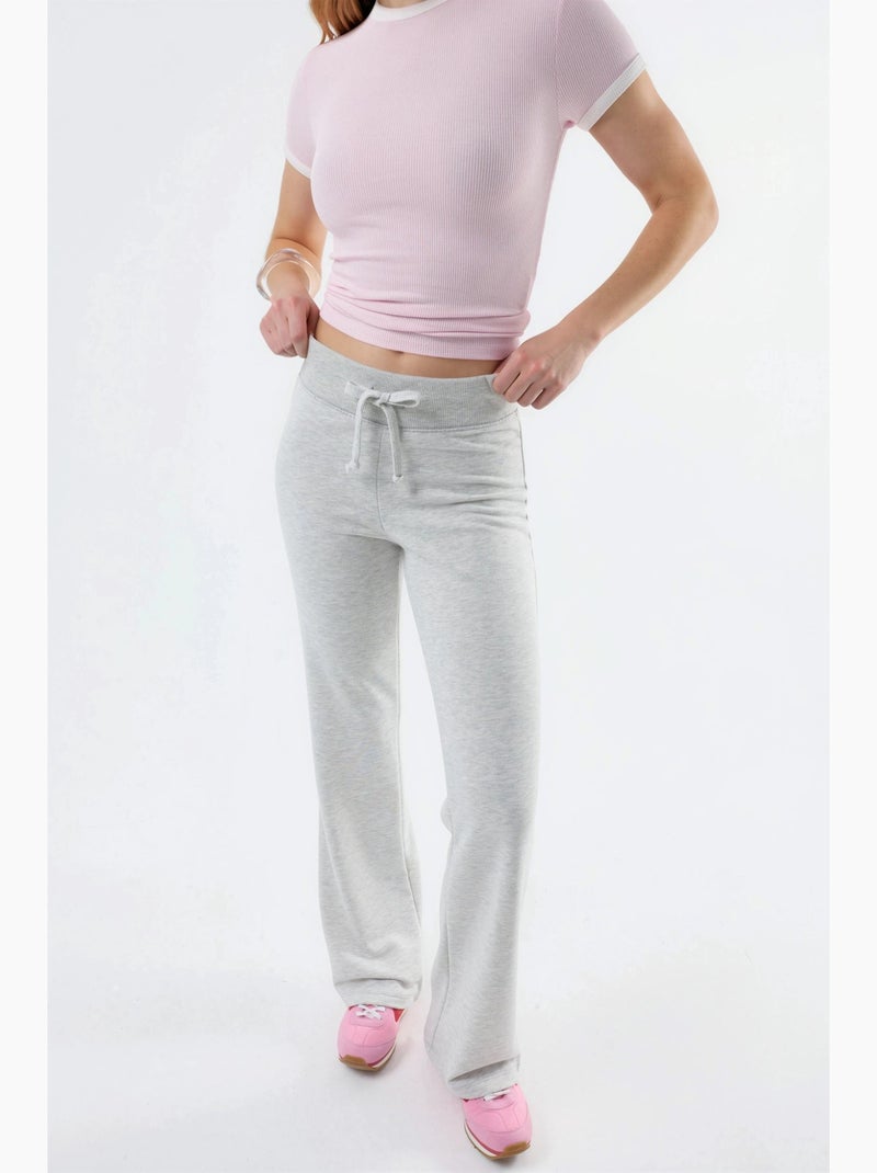 Pantaloni a gamba svasata con vita elastica busem Grigio - Kiabi