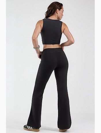 Pantaloni a gamba svasata con vita elastica busem