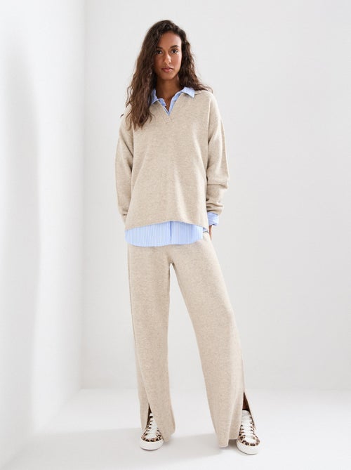 Pantaloni a maglia con lana, MO Fashion - Kiabi