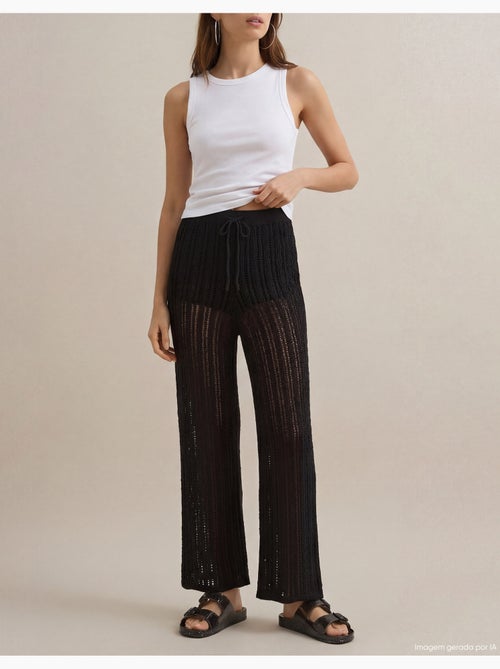 Pantaloni a maglia lavorati a maglia, MO Fashion - Kiabi Pantaloni a maglia lavorati a maglia, MO Fashion - Kiabi