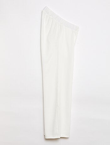 Pantalone largo da donna a vita alta in maglia leggera