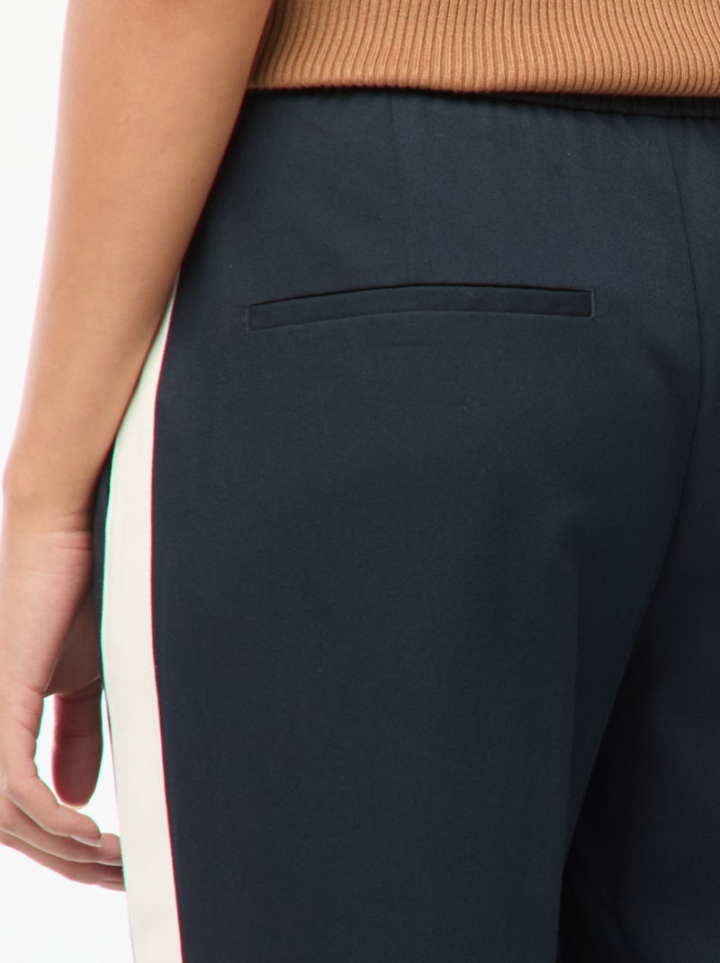 Pantaloni a pinces con bande laterali Blu - Kiabi