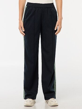 Pantaloni a pinces con bande laterali