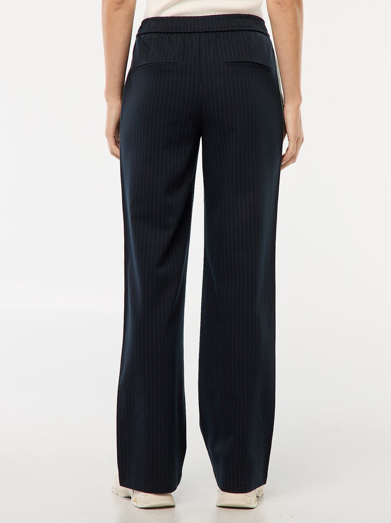 Pantaloni a pinces con bande laterali Blu - Kiabi