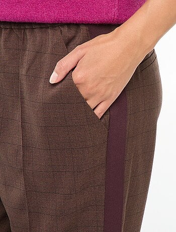 Pantaloni a pinces con bande laterali