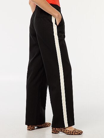 Pantaloni a pinces con bande laterali