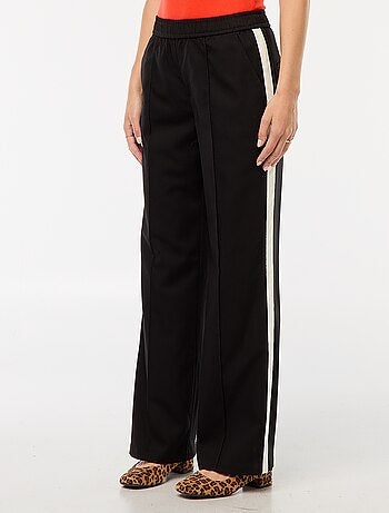 Pantaloni a pinces con bande laterali