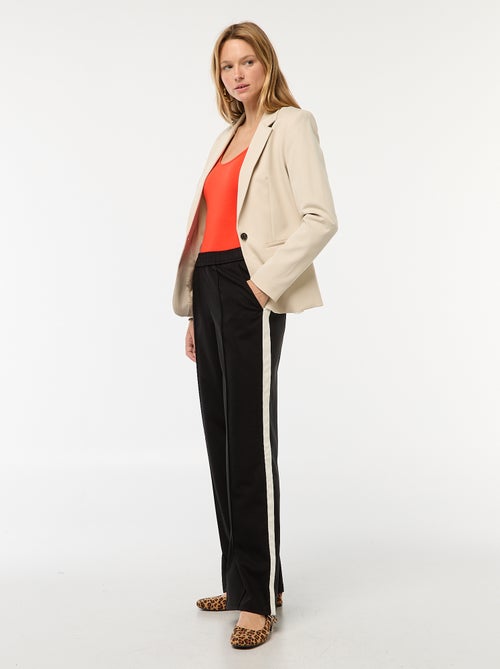 Pantaloni a pinces con bande laterali - Kiabi