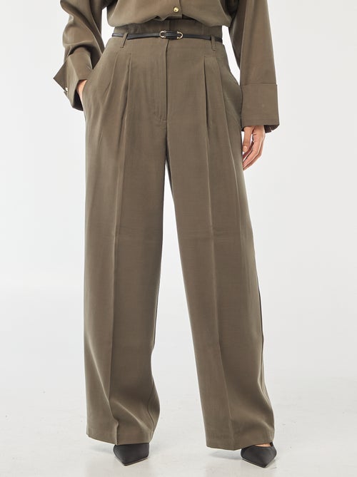 Pantaloni a pinces con cintura integrata - Kiabi