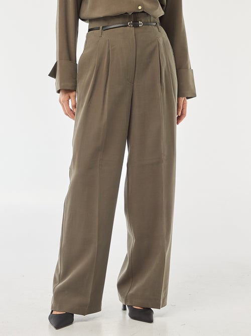 Pantaloni a pinces con cintura integrata - Kiabi
