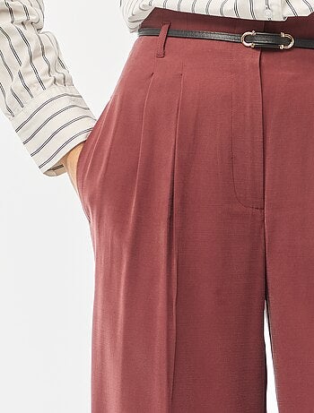 Pantaloni a pinces con cintura integrata