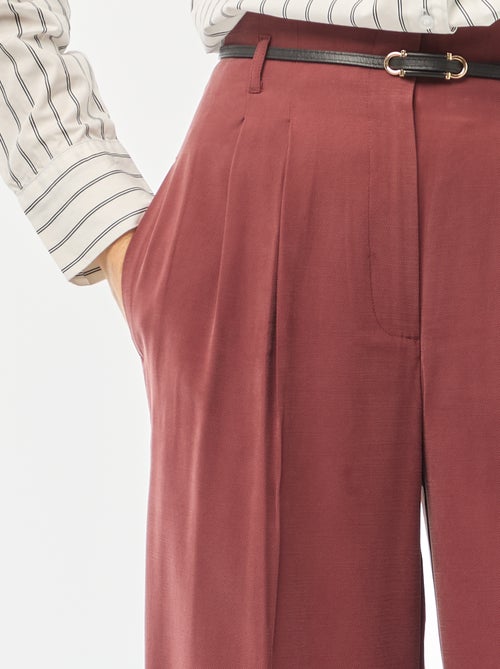 Pantaloni a pinces con cintura integrata - Kiabi
