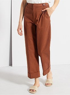 Pantaloni a pinocchietto con risvolto - Kiabi