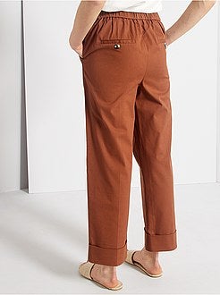 Pantaloni a pinocchietto con risvolto - Kiabi