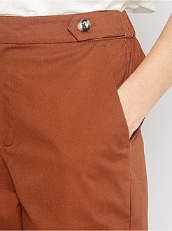 Pantaloni a pinocchietto con risvolto - Kiabi