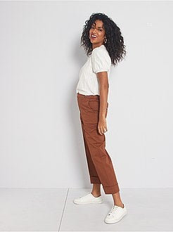 Pantaloni a pinocchietto con risvolto - Kiabi