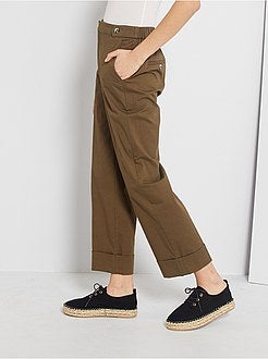 Pantaloni a pinocchietto con risvolto - Kiabi