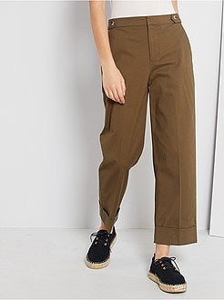 Pantaloni a pinocchietto con risvolto - Kiabi