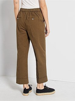 Pantaloni a pinocchietto con risvolto - Kiabi