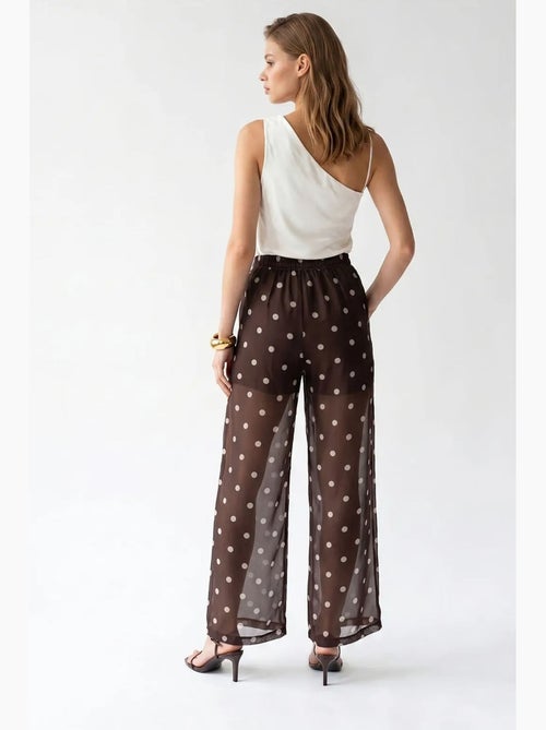 Pantaloni a pois a vita alta a gamba ampia mixray - Kiabi Pantaloni a pois a vita alta a gamba ampia mixray - Kiabi