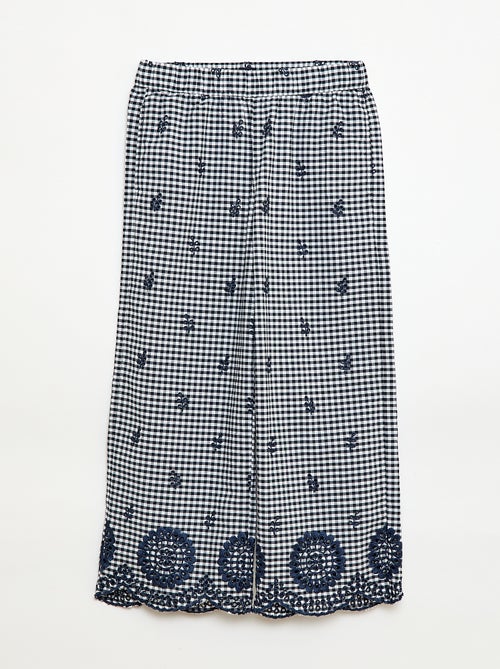 Pantaloni a quadretti vichy in cotone - Kiabi