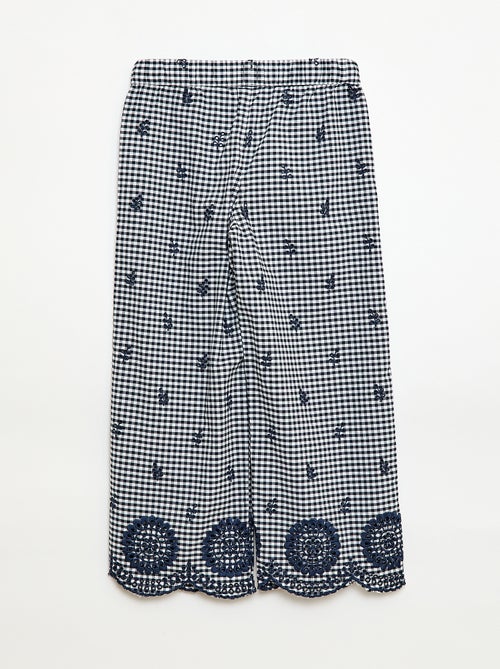 Pantaloni a quadretti vichy in cotone - Kiabi