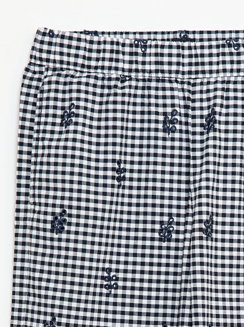 Pantaloni a quadretti vichy in cotone - Kiabi