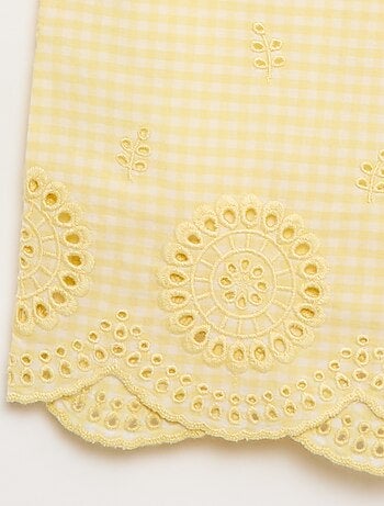 Pantaloni a quadretti vichy in cotone