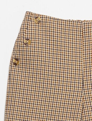 Pantaloni a quadri a gamba larga