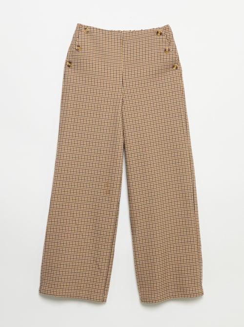 Pantaloni a quadri a gamba larga - Kiabi Pantaloni a quadri a gamba larga - Kiabi