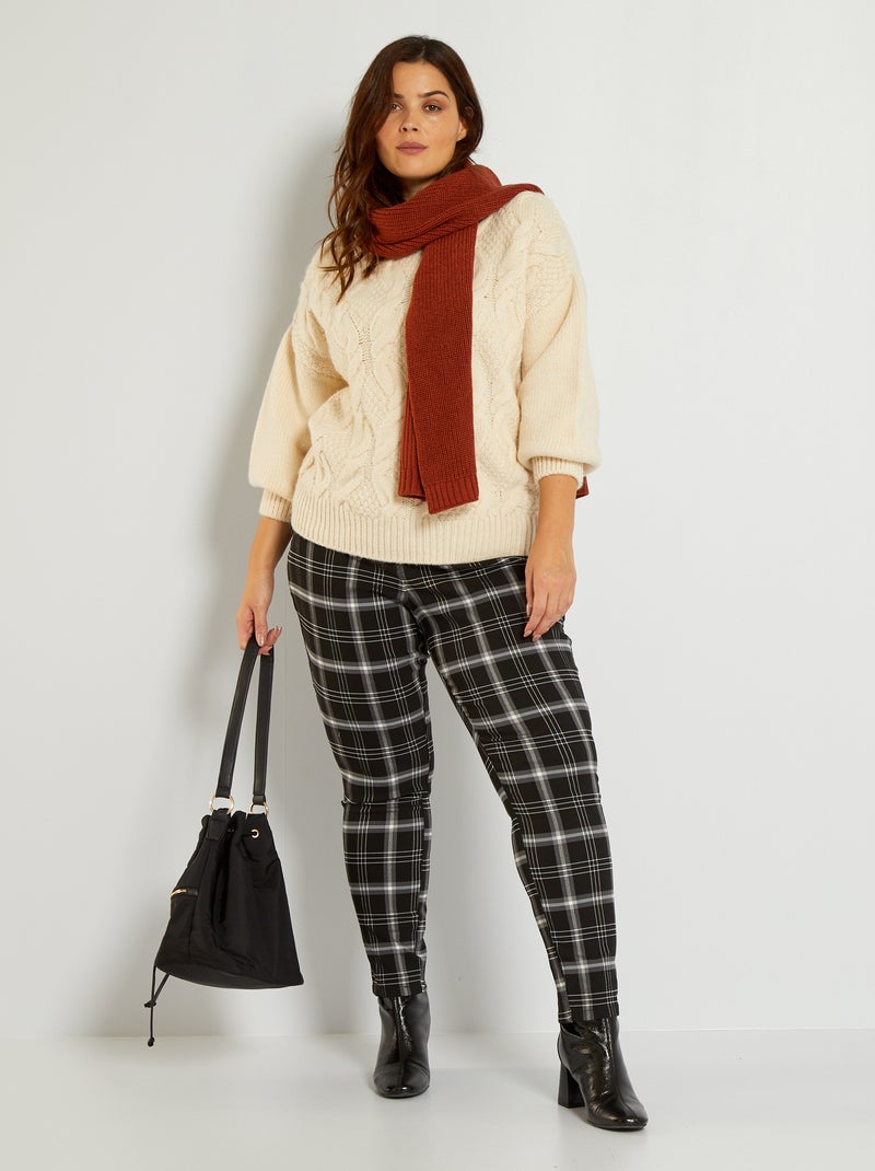 Pantaloni a quadri NERO - Kiabi