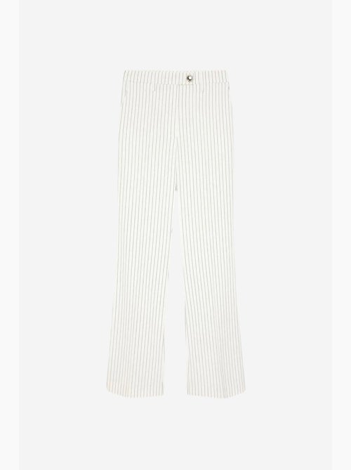 Pantaloni a righe a gamba ampia da donna a vita media dilvin - Kiabi Pantaloni a righe a gamba ampia da donna a vita media dilvin - Kiabi