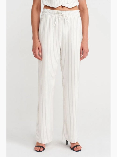 Pantaloni a righe a gamba ampia da donna dilvin - Kiabi Pantaloni a righe a gamba ampia da donna dilvin - Kiabi