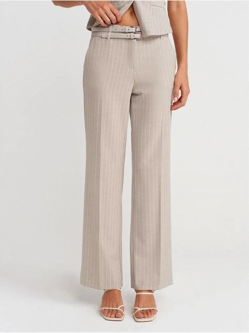 Pantaloni a righe a gamba dritta con cintura dilvin - Kiabi