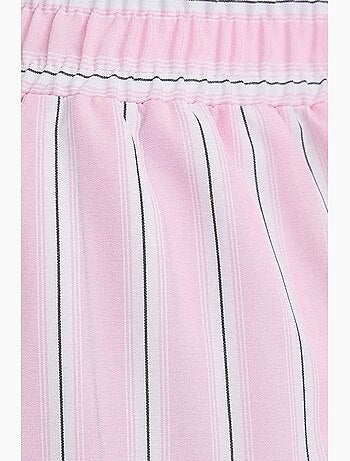 Pantaloni a righe a gamba larga con elastico in vita hiccup