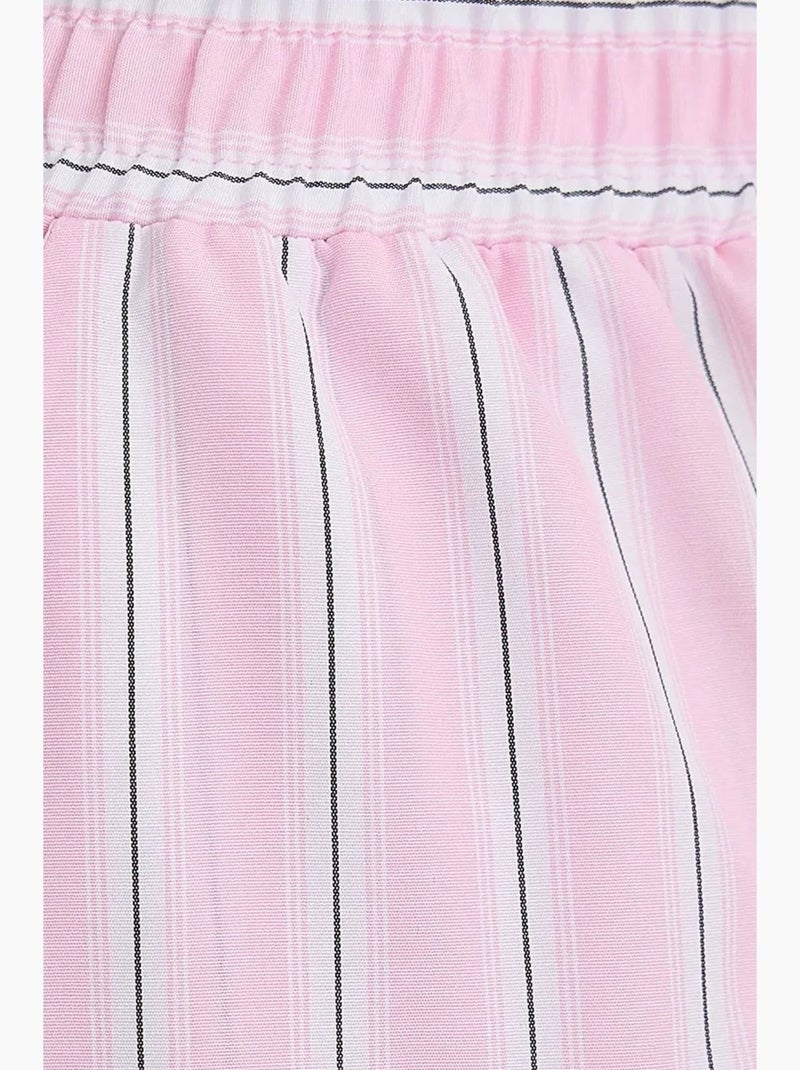 Pantaloni a righe a gamba larga con elastico in vita hiccup Rosa - Kiabi