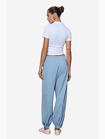Pantaloni a righe a vita alta a gamba ampia dilvin