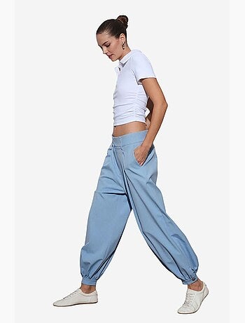 Pantaloni a righe a vita alta a gamba ampia dilvin