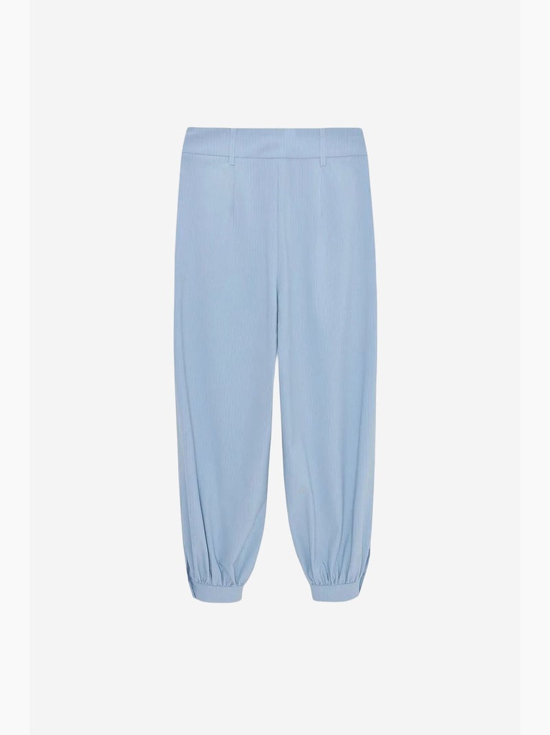 Pantaloni a righe a vita alta a gamba ampia dilvin Blu cielo - Kiabi
