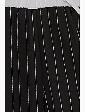 Pantaloni a righe con elastico in vita