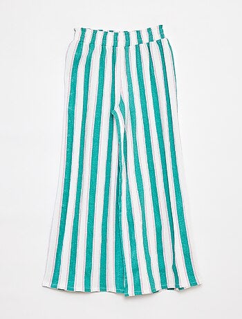 Pantaloni a righe con motivo modello ampio
