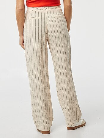 Pantaloni a righe con pinces