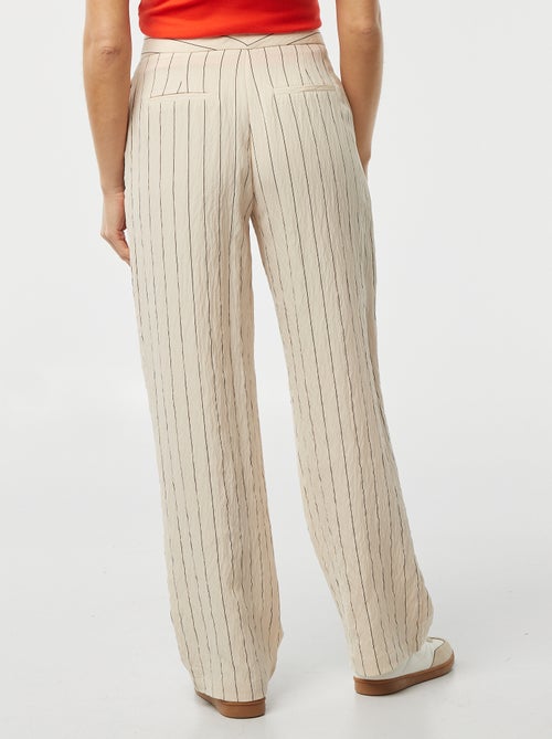 Pantaloni a righe con pinces - Kiabi