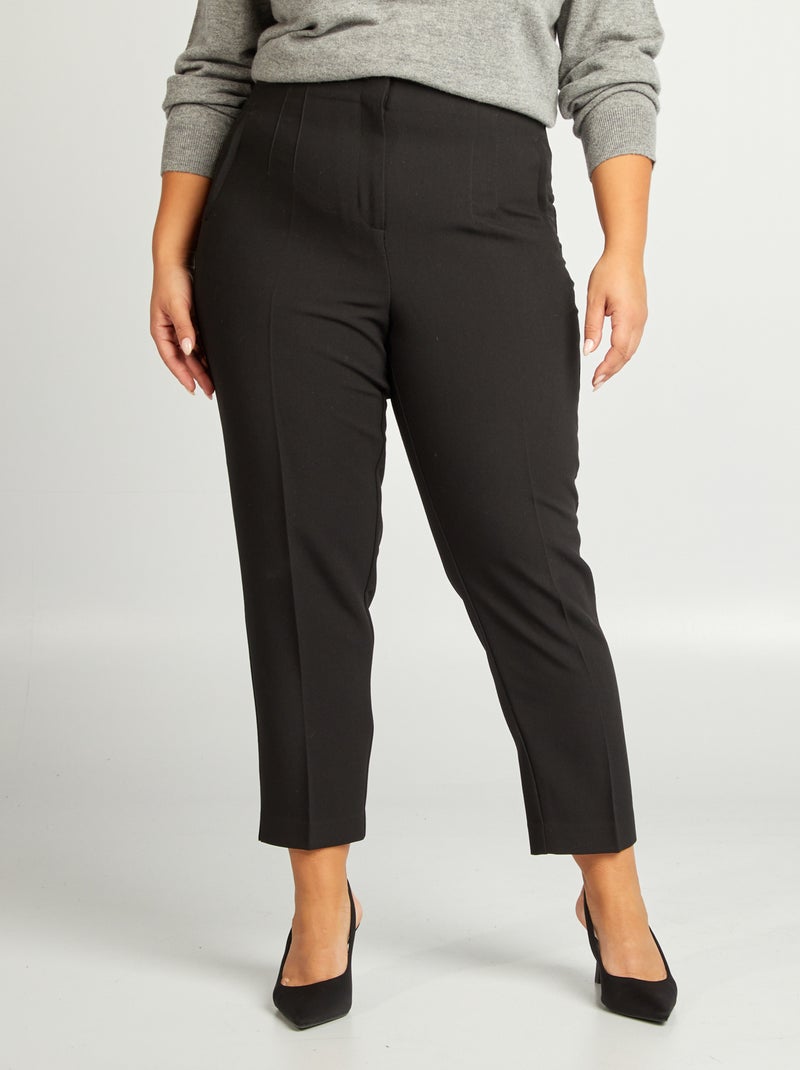 Pantaloni a sigaretta a vita alta NERO - Kiabi