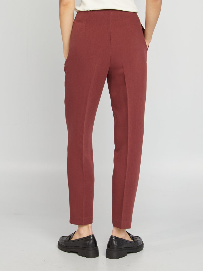 Pantaloni a sigaretta a vita alta ROSSO - Kiabi