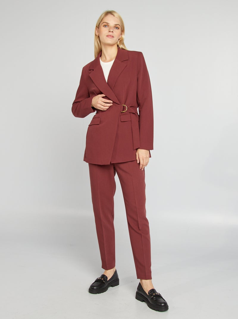 Pantaloni a sigaretta a vita alta ROSSO - Kiabi