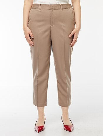 Pantaloni a sigaretta con apertura con gancetto e zip -