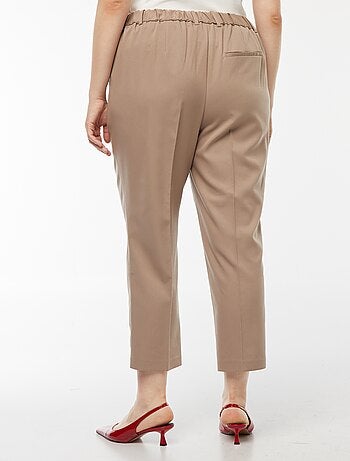 Pantaloni a sigaretta con apertura con gancetto e zip -